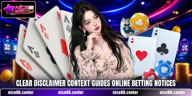 Clear disclaimer context guides online betting notices