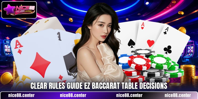 Clear rules guide EZ Baccarat table decisions
