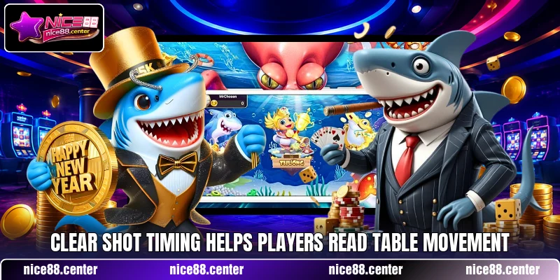 Clear shot timing helps players read table movement
