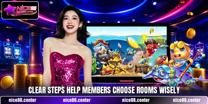 Clear steps help members choose rooms wisely