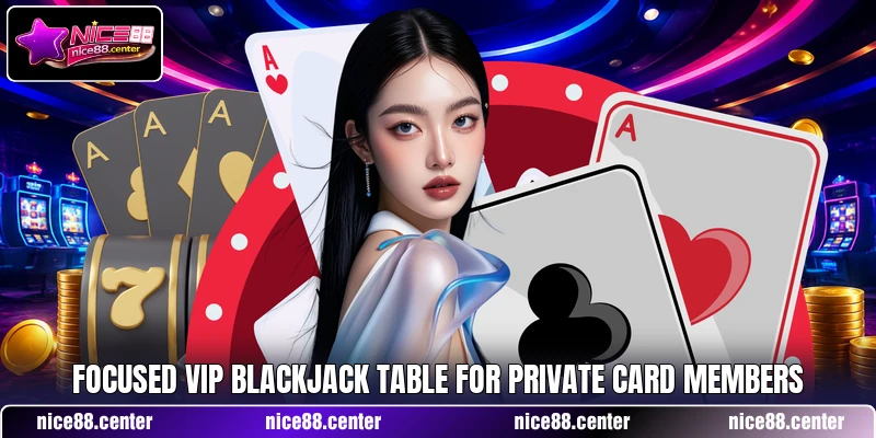 Focused VIP Blackjack table for private card members Focused VIP Blackjack table for private card members