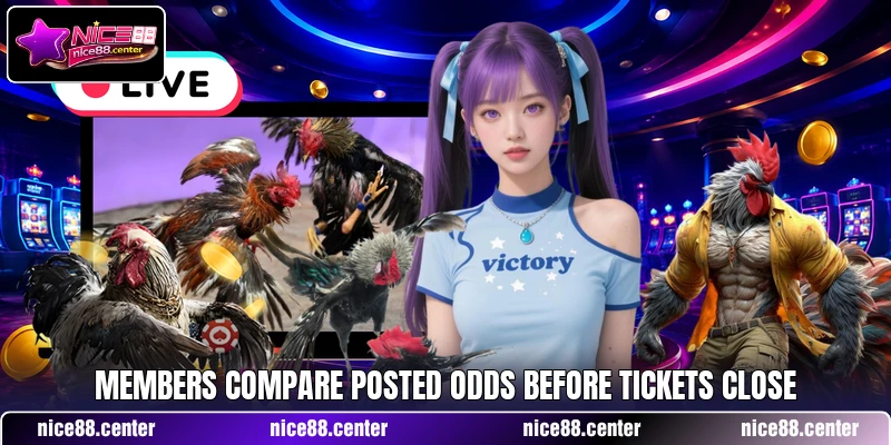 Members compare posted odds before tickets close Members compare posted odds before tickets close