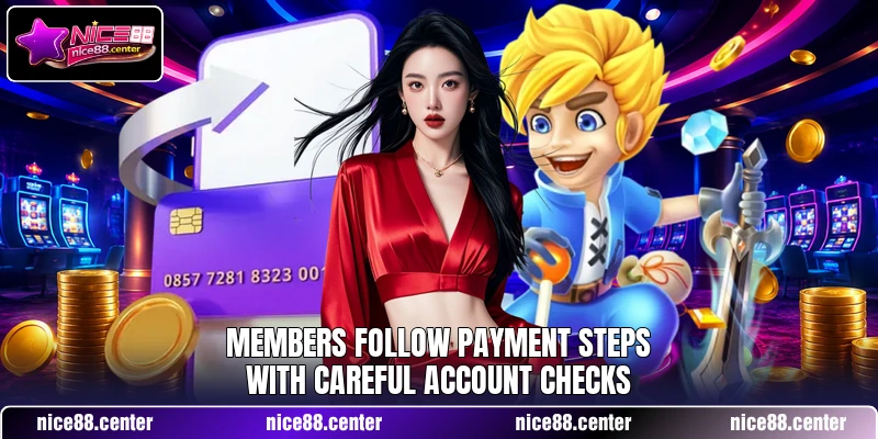 Members follow payment steps with careful account checks Members follow payment steps with careful account checks
