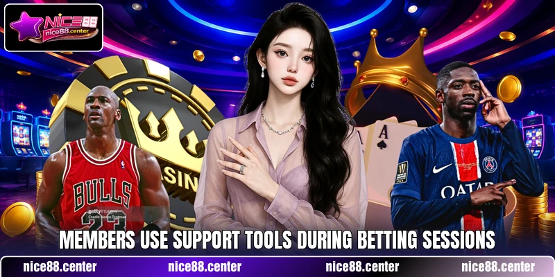 Members use support tools during betting sessions Members use support tools during betting sessions