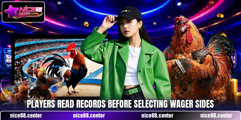 Players read records before selecting wager sides Players read records before selecting wager sides