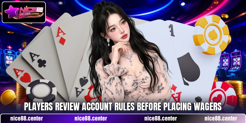 Players review account rules before placing wagers Players review account rules before placing wagers
