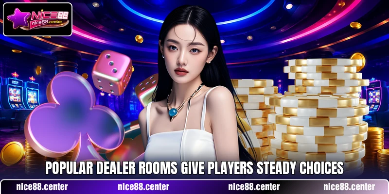 Popular dealer rooms give players steady choices Popular dealer rooms give players steady choices