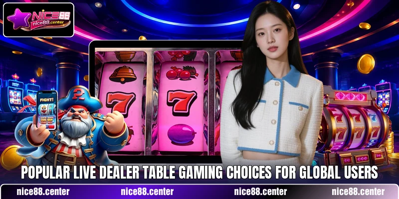 Popular live dealer table gaming choices for global users