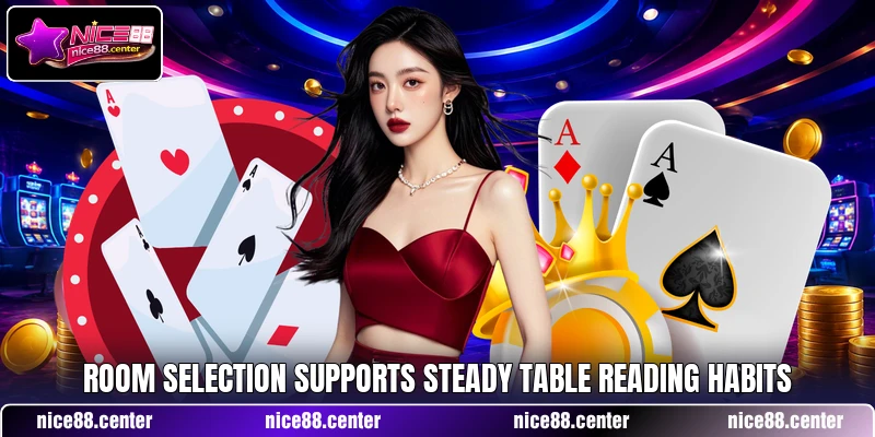Room selection supports steady table reading habits